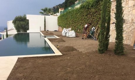 Création de jardins autour d'une piscine Nice